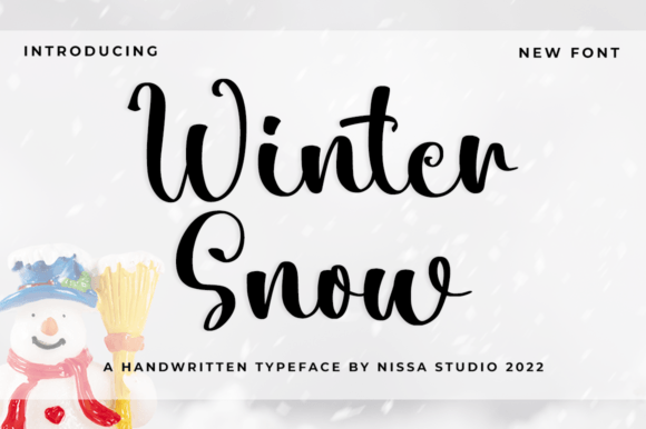 Winter Snow Font Poster 1