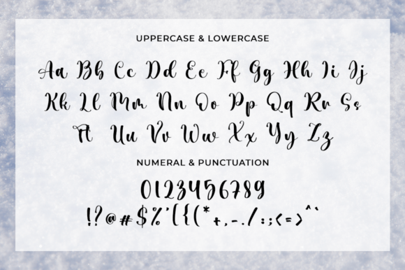 Winter Snow Font Poster 9