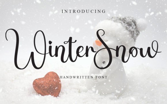 Winter Snow Font Poster 1