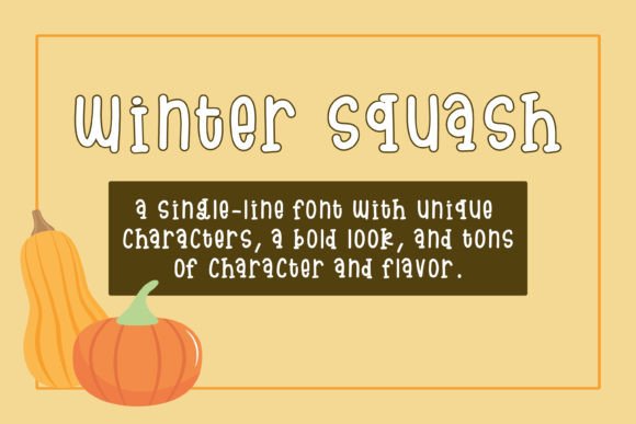 Winter Squash Font Poster 1