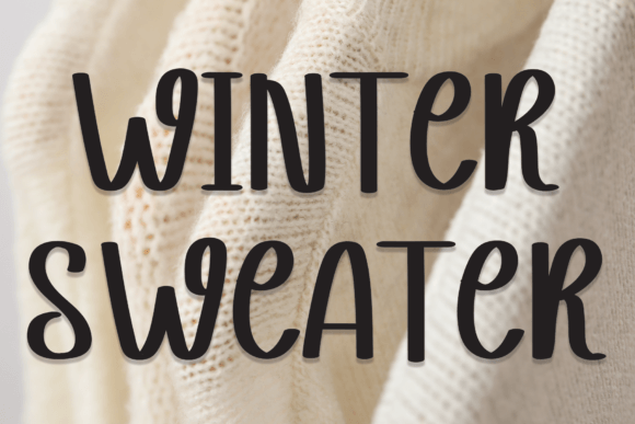 Winter Sweater Font Poster 1