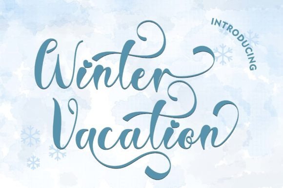 Winter Vacation Font Poster 1