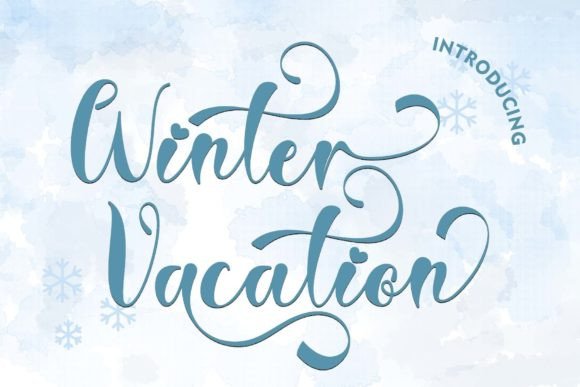 Winter Vacation Font Poster 1