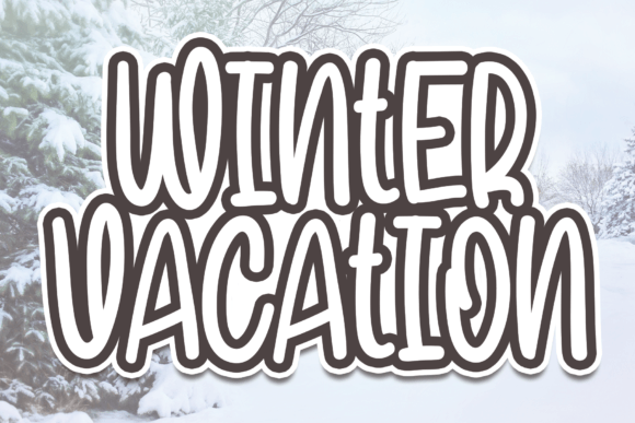 Winter Vacation Font Poster 1