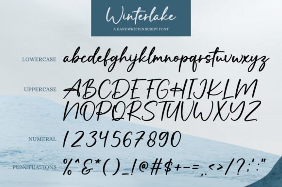 Winterlake Font Poster 7