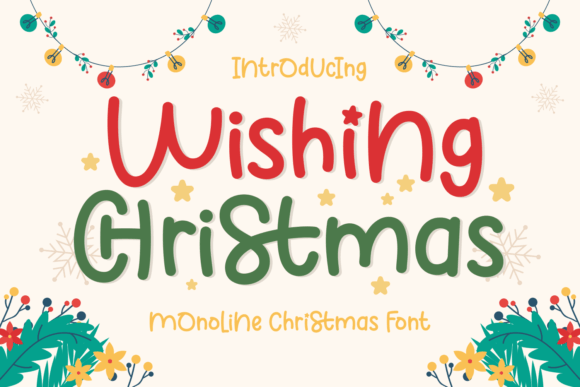 Wishing Christmas Font Poster 1