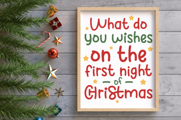 Wishing Christmas Font Poster 8