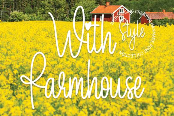 With Farmhouse Font Poster 1
