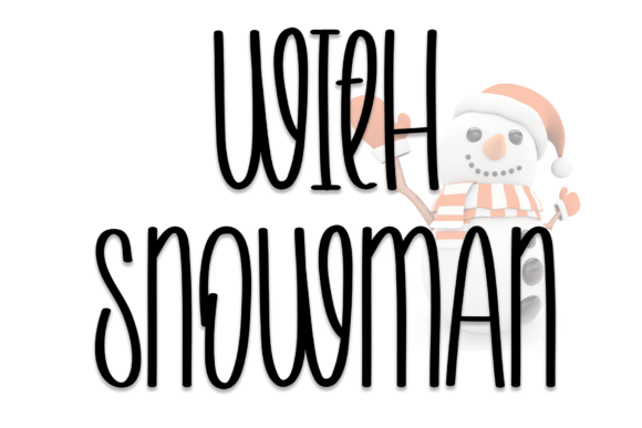With Snowman Font Poster 1