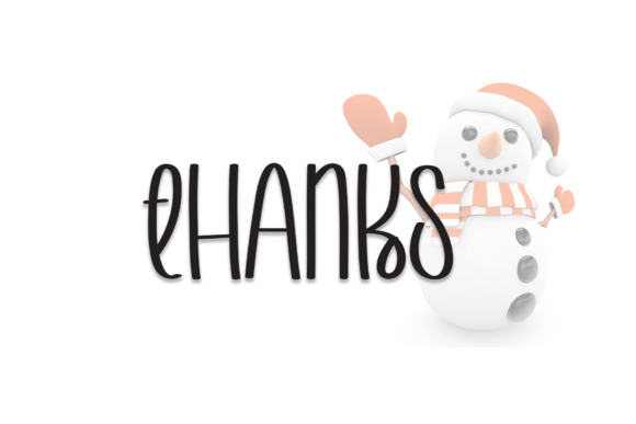 With Snowman Font Poster 8