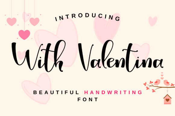 With Valentina Font Poster 1