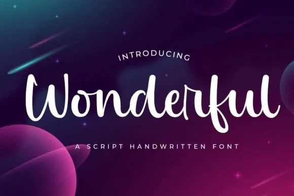 Wonderful Font Wonderful Font Poster 1