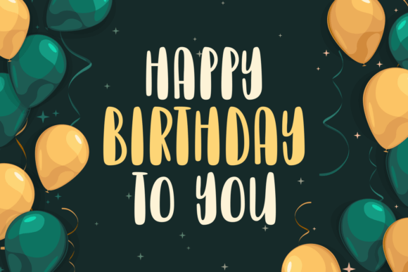 Wonderful Birthday Font Poster 4