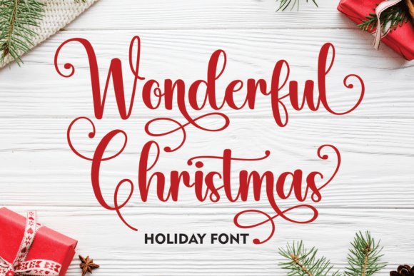 Wonderful Christmas Font Poster 1