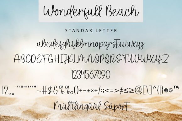 Wonderfull Beach Font Poster 8