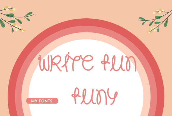 Write Fun Funy Font Poster 1