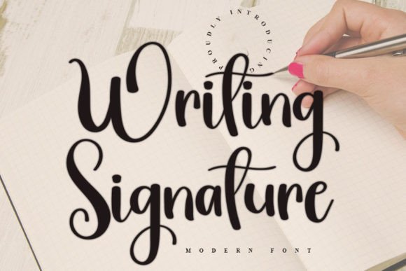Writing Signature Font Poster 1
