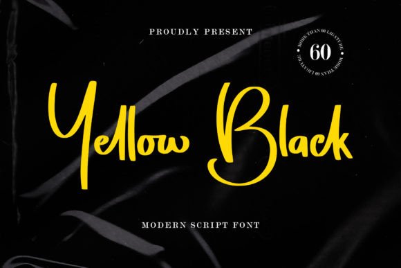 Yellow Black Font Poster 1