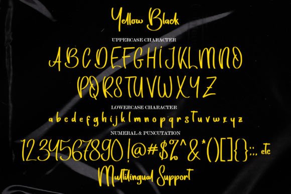 Yellow Black Font Poster 6