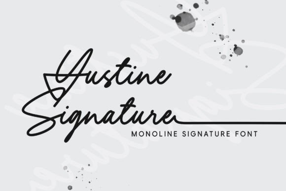 Yustine Signature Font Poster 1