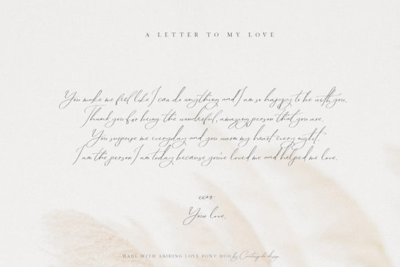 Abiding Love Font Poster 7