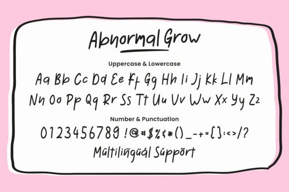 Abnormal Grow Font Poster 6