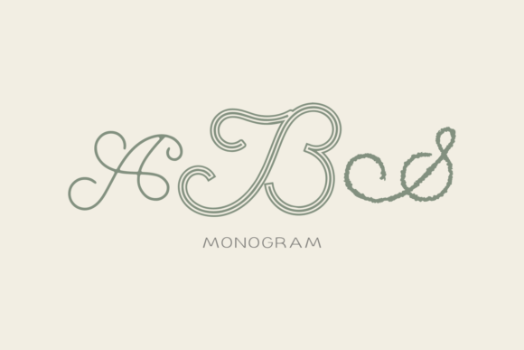 ABS Monogram Font Poster 1