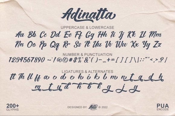 Adinatta Font Poster 3