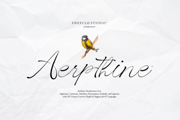 Aerpthine Font Poster 1