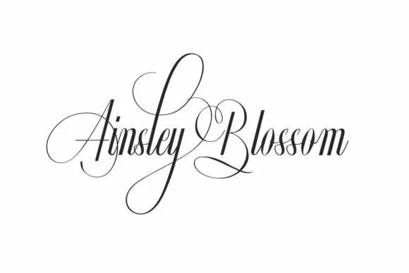 Ainsley Blossom Font Ainsley Blossom Font Poster 1