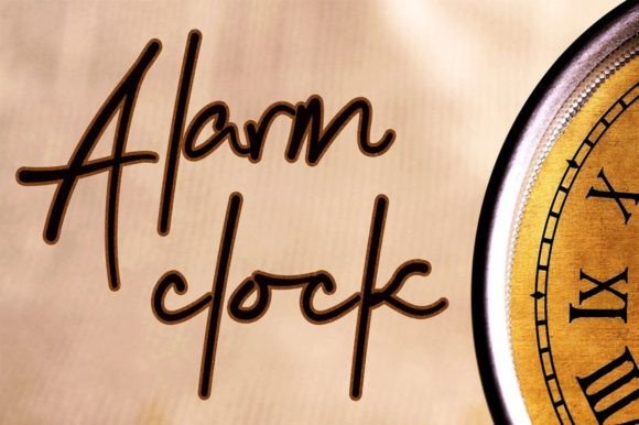 Alarm Clock Font Poster 1