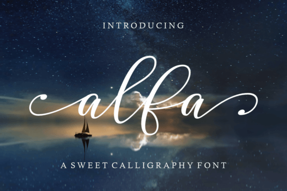 Alfa Scrip Font Poster 1