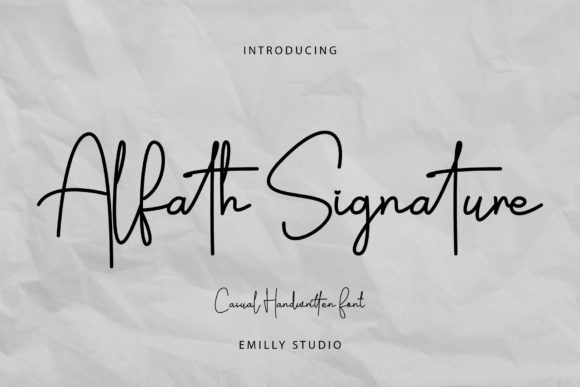 Alfath Signature Font Poster 1