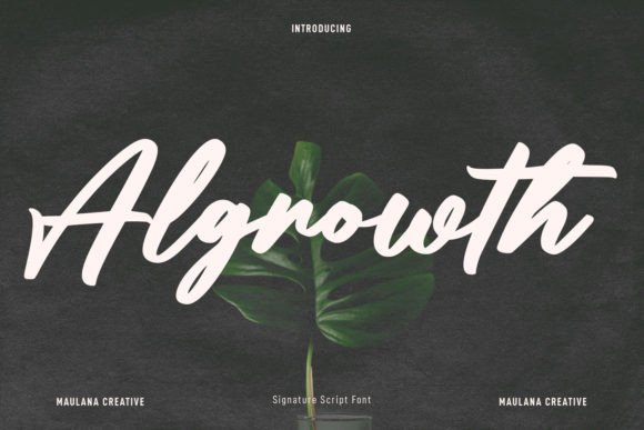 Algrowth Font Poster 1