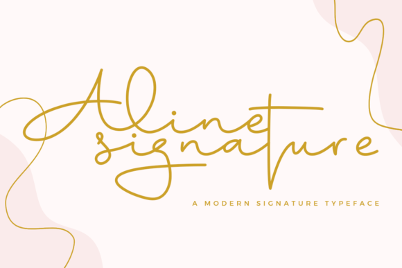 Aline Signature Font Poster 1