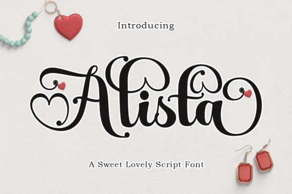Alista Script Font Alista Script Font Poster 1
