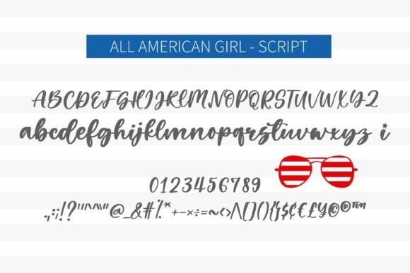 All American Girl Font Poster 8
