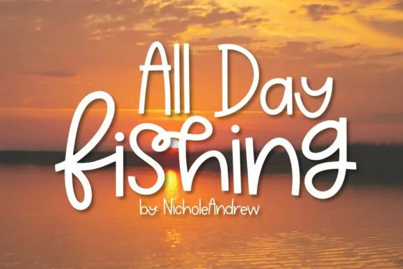 All Day Fishing Font All Day Fishing Font Poster 1