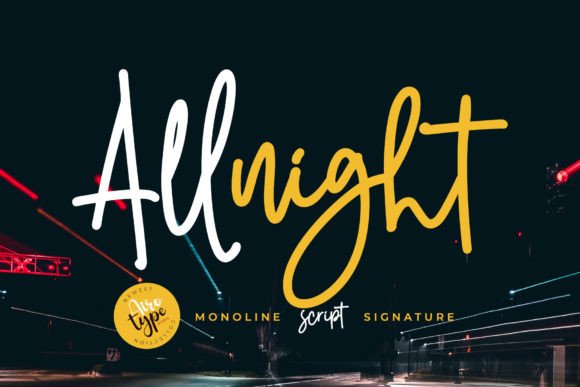 All Night Font Poster 1