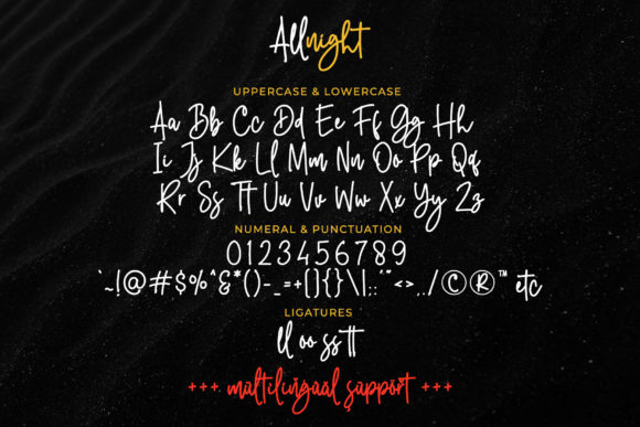 All Night Font Poster 7
