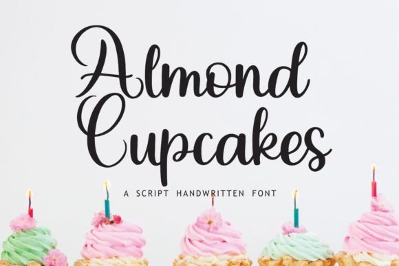 Almond Cupcakes Font Poster 1