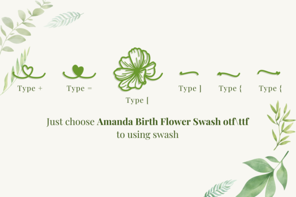 Amanda Birth Flower Duo Font Poster 5