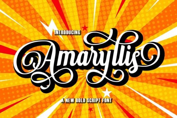 Amaryllis Font Poster 1