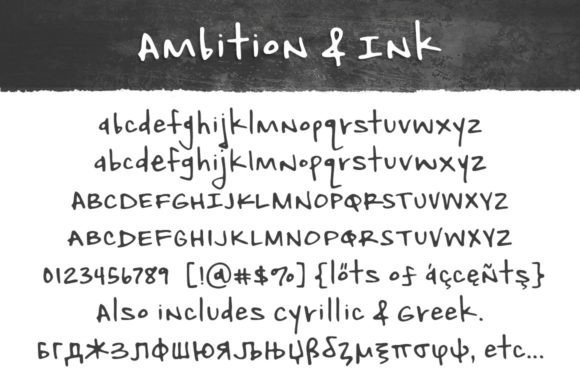 Ambition & Ink Font Poster 4