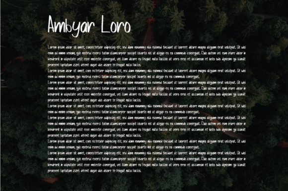 Ambyar Loro Font Poster 3