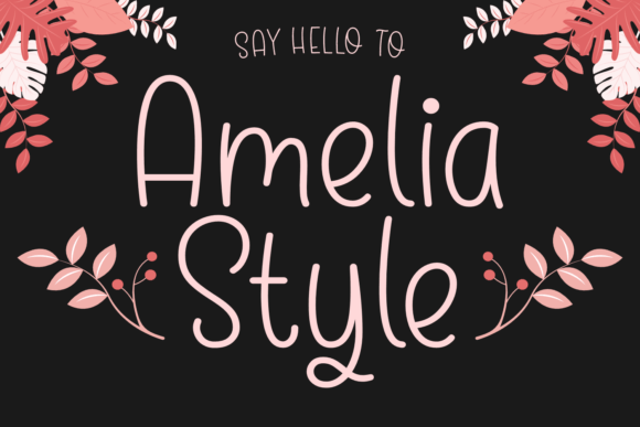 Amelia Style Font Poster 1