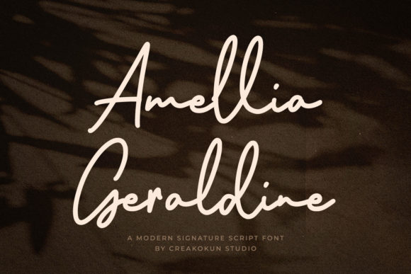 Amellia Geraldine Font Poster 1