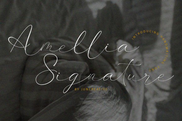 Amellia Signature Font Poster 1