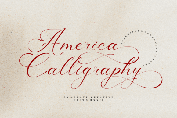 America Calligraphy Font Poster 1