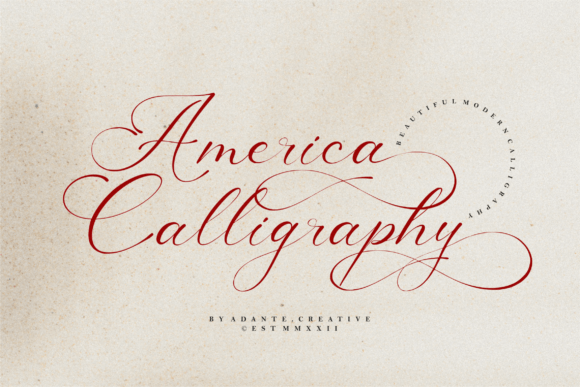 America Calligraphy Font America Calligraphy Font Poster 1